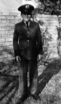 In uniform, 1958
