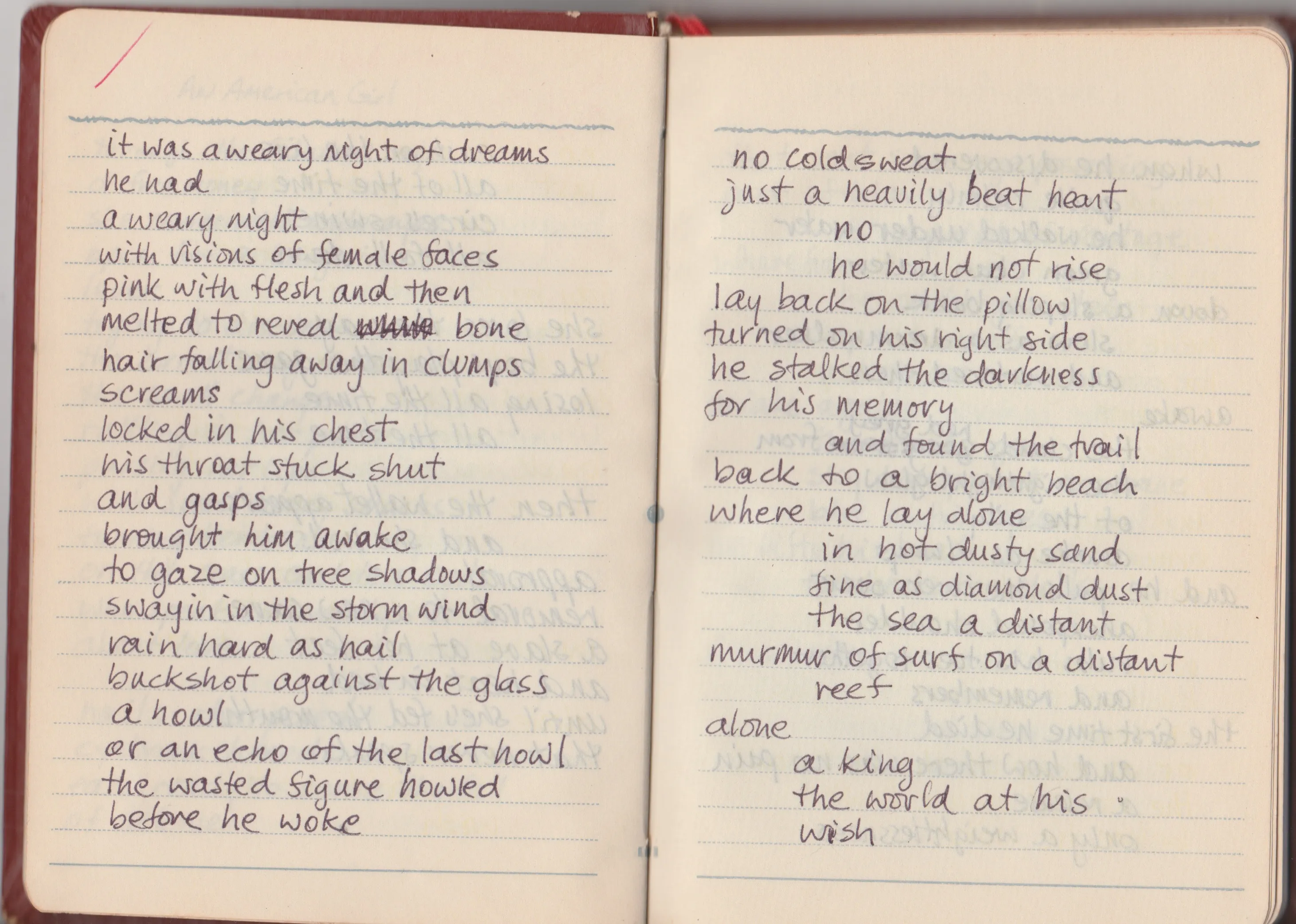 Handwritten verse